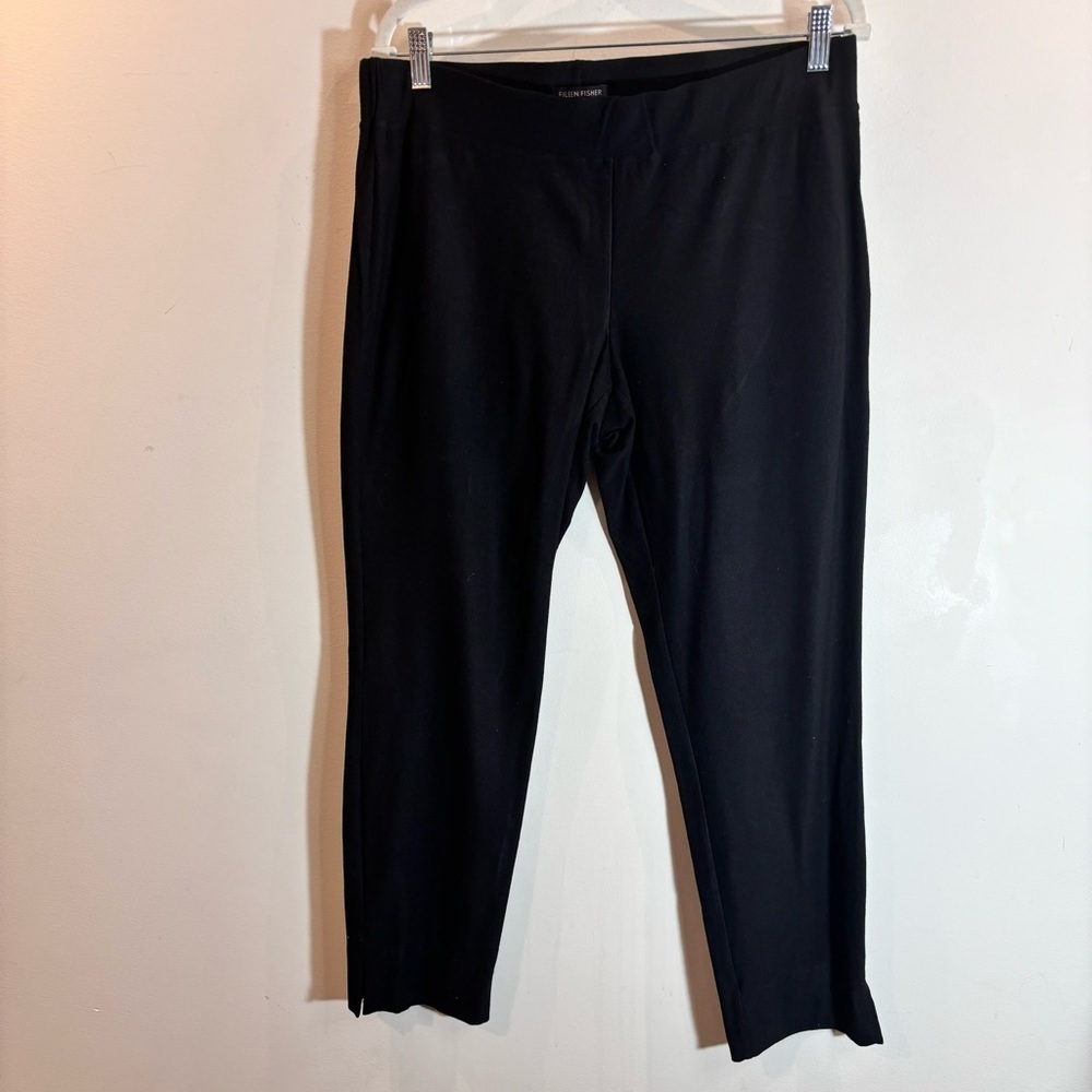 EILEEN FISHER Sz M Pull On Elasticized Waist Tapered Leg High Waisted Pants
